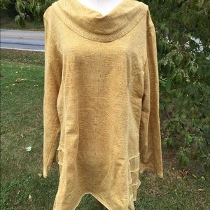 Color Me Cotton Cowl Neck Tunic Shirt Size XXL